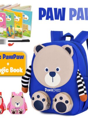 PACK Sac à dos Mignon PAW PAW + MAGIC BOOK طقم 4 كتب لتعليم الأطفال